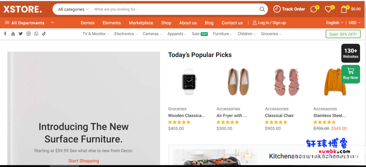 Xstore v9.5.1 Woocommerce主题 破解版--阿七|阿七源码|建站源码|小程序源码|模板|下载阿七源码