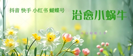 疯狂火爆！抖音，小红书，视频号蜗牛治愈的视频，轻松制作+快速拿到结果阿七源码--阿七|阿七源码|建站源码|小程序源码|模板|下载阿七源码